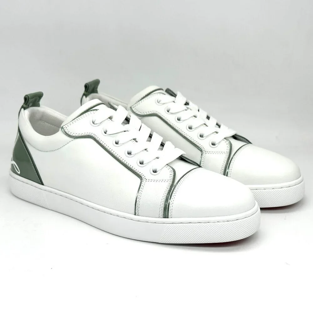 Christian Louboutin FUN LOUISE Junior Leather Signature Low Top Sneakers Shoes